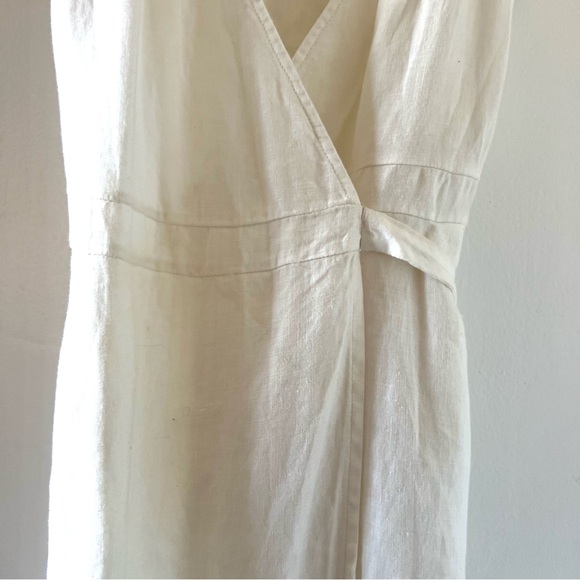 Calypso Saint Barth White Linen Midi Wrap Dress Sz. S - Picture 12 of 14